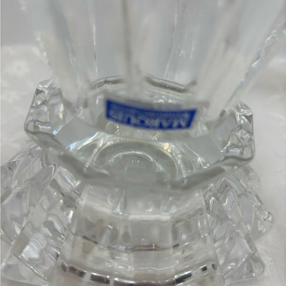 Marquis by Waterford Lead Crystal Omnia Pillar Candle Holder 6”